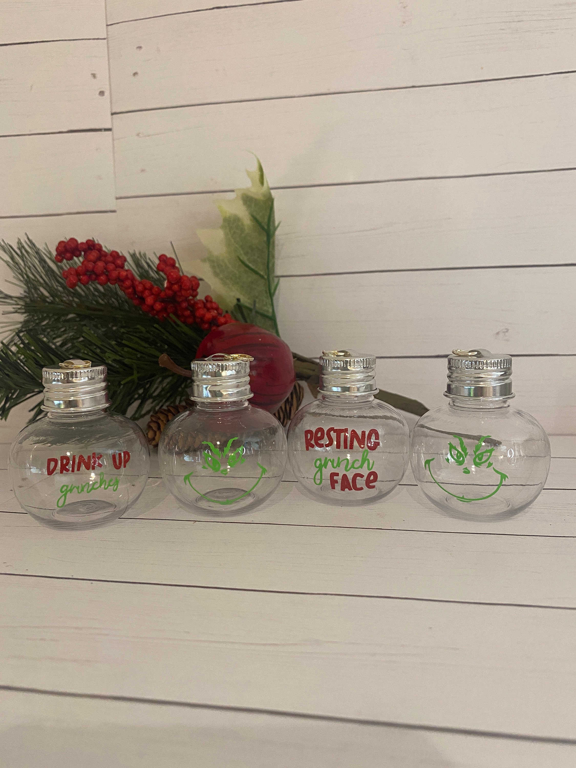 Grinch Ornament Shot Glasses Grinch shot Glasses Grinch Etsy