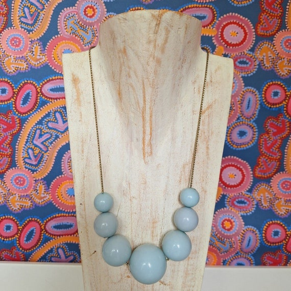 Vintage Round Bead Necklace 60s 70s Authentic Ret… - image 1