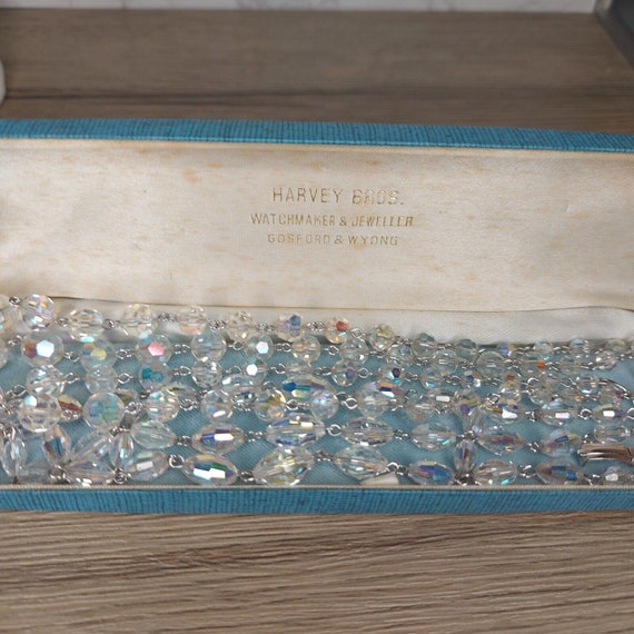 Vintage Unsigned Aurora Borealis Crystal Necklace… - image 3
