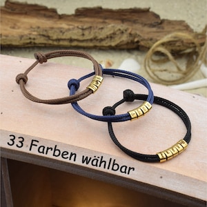 Bracelet anklet LIO | personalized engraving | sailing rope | stainless steel | sliding knot | slider | color selectable | gift for him & her |03
