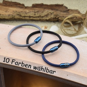 MATS bracelet | personalized engraving | color & size selectable | nautical rope | surfer | stainless steel magnetic clasp | gift for her + him | 05