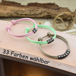 Bracelet anklet LIO | personalized engraving | sailing rope | stainless steel | sliding knot | slider | color selectable | gift for her & him |04