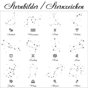 Halskette ELLA Sternbild / Sternzeichen personalisierte Gravur Swarovski Kristall Edelstahl Horoskop runder Anhänger 02 Bild 7