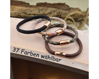 Armband LEON | personalisierte Gravur | Farbe & Größe wählbar | Segeltau | Surfer | Magnetverschluß Edelstahl | Geschenk für sie + ihn | 02