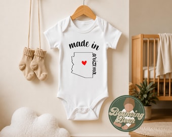 Made in Arizona state Onesie® - Arizona baby clothes - State themed Onesie® baby bodysuit gifts