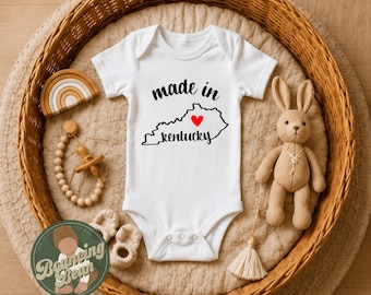 Made in Kentucky state Onesie® - Kentucky baby clothes - State themed Onesie® baby bodysuit gifts