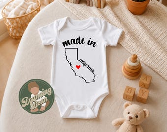 Made in California state Onesie® - California baby clothes - State themed Onesie® baby bodysuit gifts