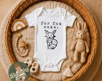 Fox Onesie® bodysuit - For Fox Sake Baby Onesie® – Animal themed baby gifts