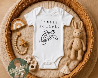 Turtle Onesie® - Little squirt baby Onesie® - Animal baby Onesie® bodysuit
