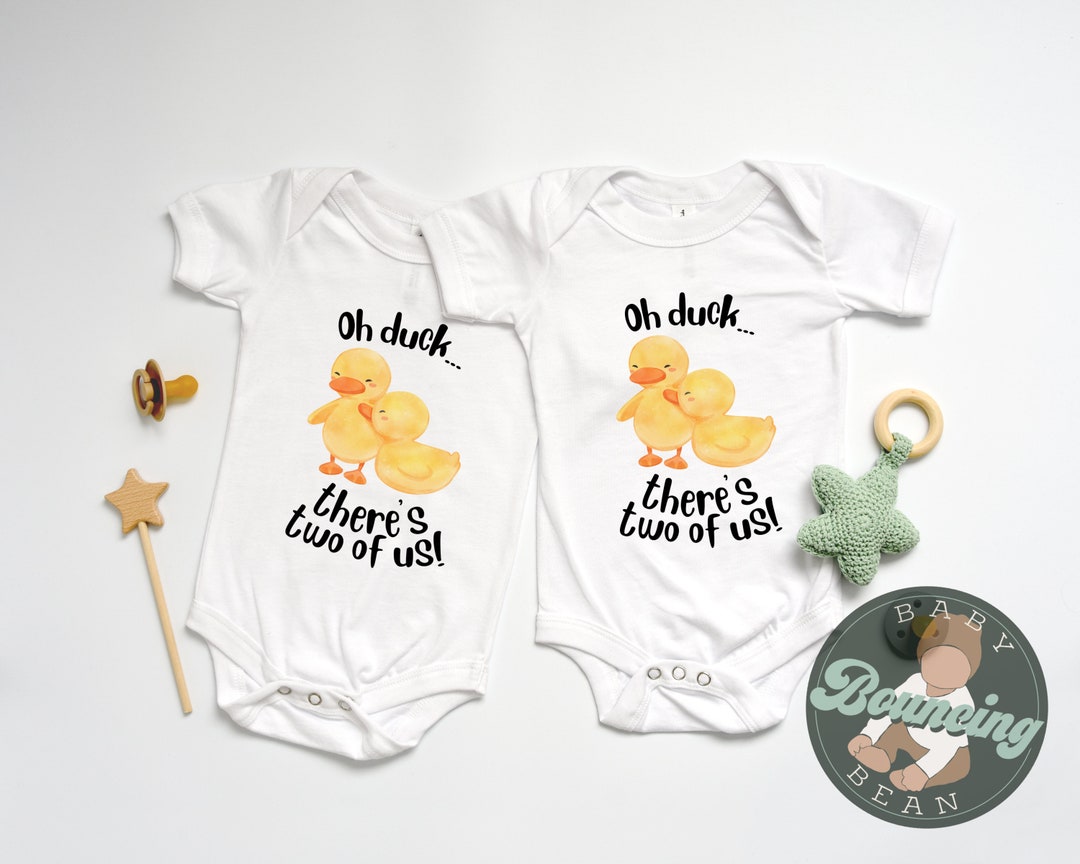 Twin Onesie® Set Duck Onesie® Oh Duck There's Two of Us Onesie® Funny