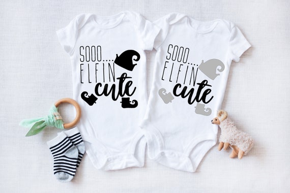 So Elfin Cute Funny Christmas Baby Onesies Cute Custom Baby Bodysuit Onesie Perfect Babyshower For Expecting Moms Cute Baby Clothes