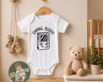 Gaming buddy Onesie® - 90s retro themed baby Onesie® - Funny baby shower gifts