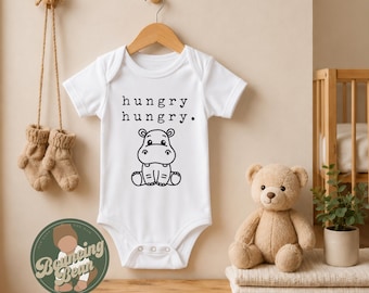 Hippo Onesie® - Hungry hungry hippo baby Onesie® - Animal baby Onesie® bodysuit