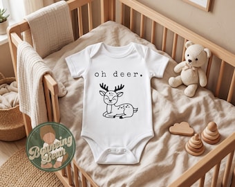 Oh, deer Onesie® - Deer baby Onesie® - Animal baby Onesie® bodysuit