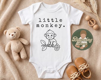 Little monkey Onesie® - Monkey baby Onesie® - Animal baby Onesie® bodysuit