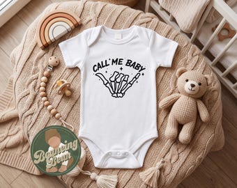 Call me baby Onesie® - Rock themed baby Onesie® - Music themed Onesie® bodysuit