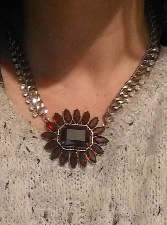 Vintage 1985 Deep Red Garnet Czech Art Glass Penda
