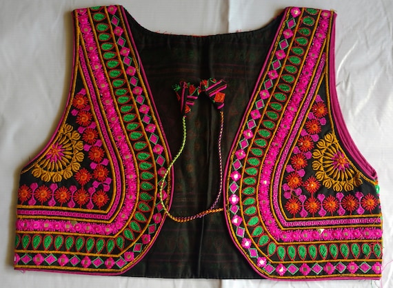 embroidered koti jacket