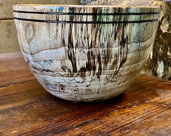 Hand Turned Spalted Camphor Wood Bowl