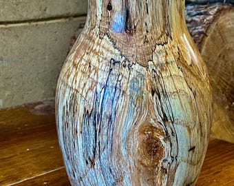 Hand Turned Spalted Oak Vase