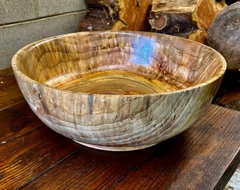 Hand Crafted Spalted Camphor Wood Pedestal bowl