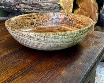 Hand Turned Spalted Camphor Wood Bowl.