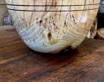 Hand Crafted Spalted Camphor Wood Bowl
