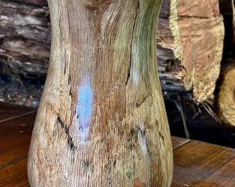 Hand Turned Oak Wood Vase