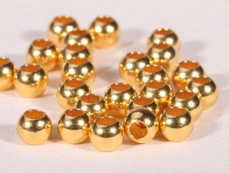 24K solid gold beadpure gold supplies tiny gold bead Etsy