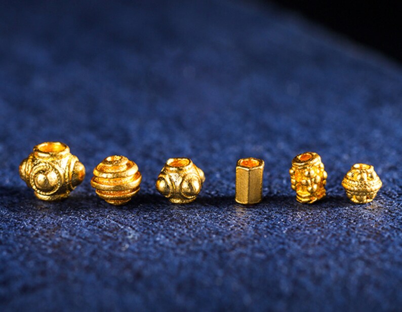 Handmade 24K solid gold findings bead pure gold supplies Etsy