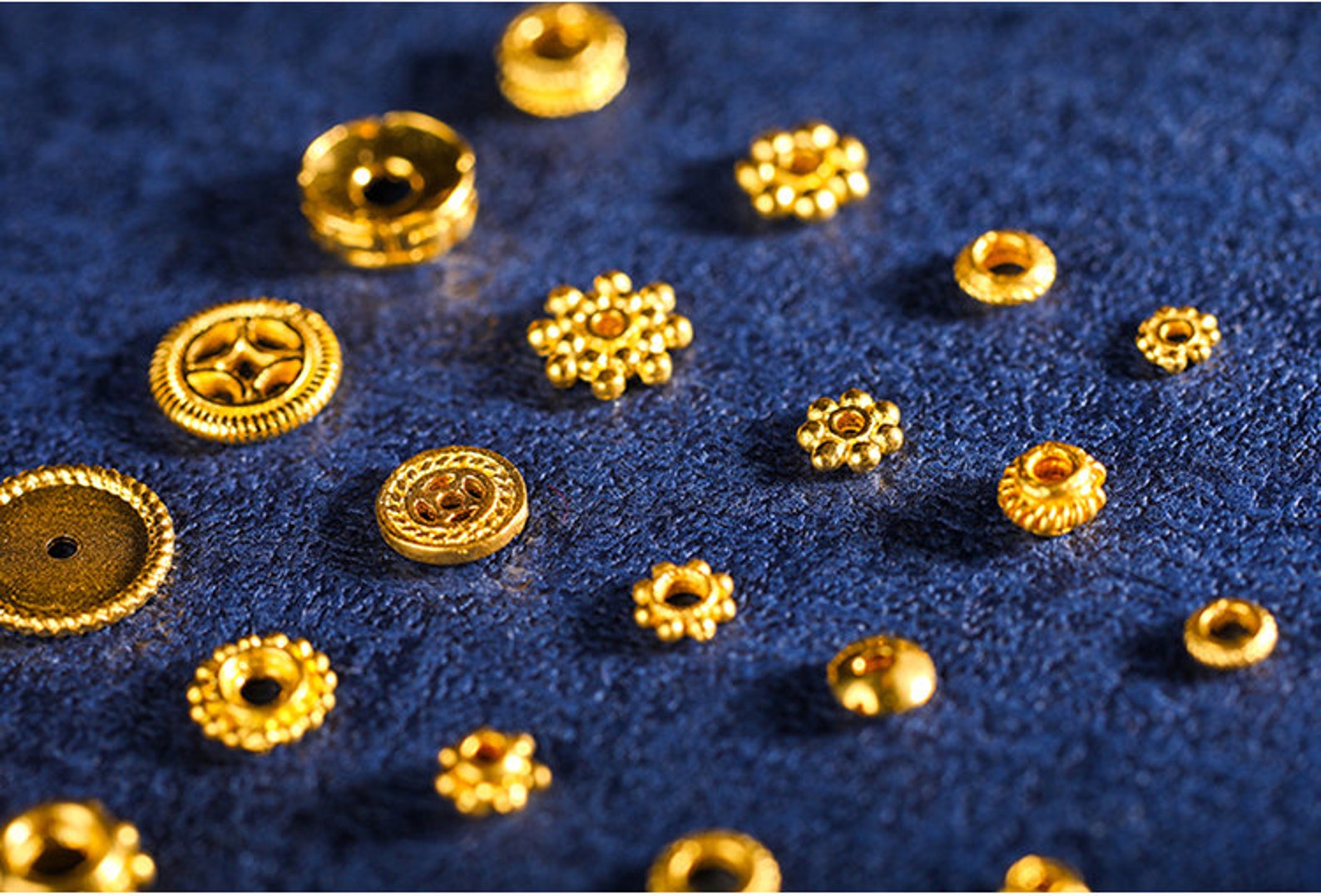 Handmade 24K solid gold tiny findings bead pure gold supplies Etsy