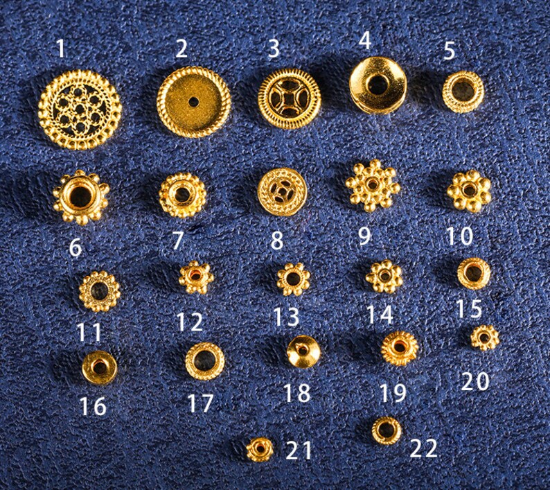 Handmade 24K solid gold tiny findings bead pure gold supplies Etsy