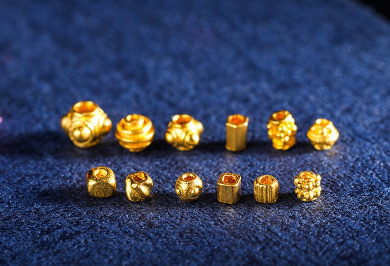 Handmade 24K solid gold findings bead pure gold supplies Etsy