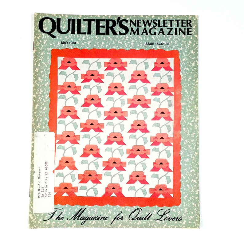 Quilter's Newsletter Magazine May 1983 Etsy