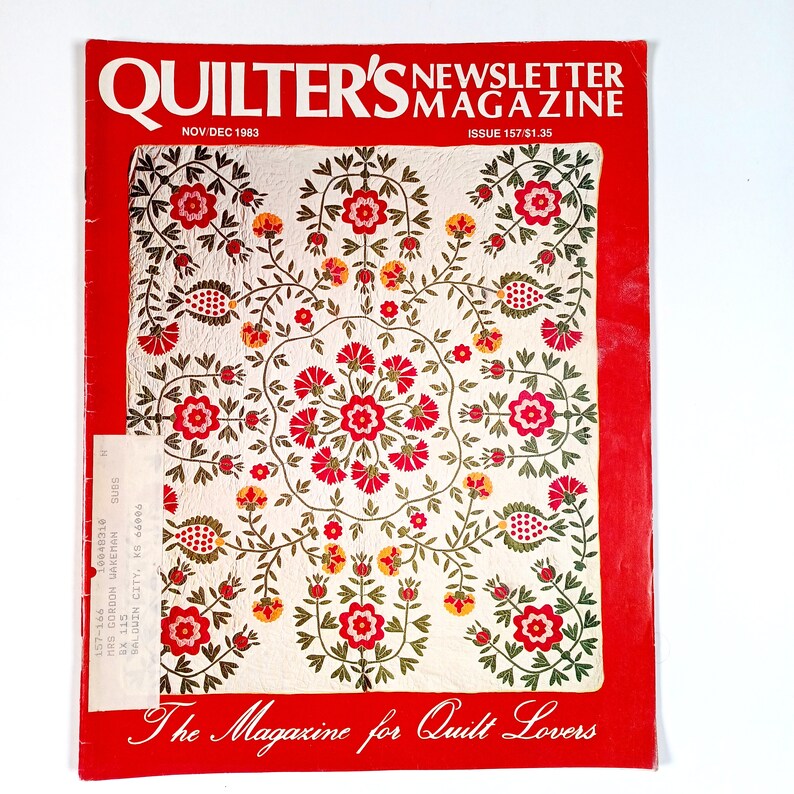 Quilter's Newsletter Magazine November December 1983 54 Etsy