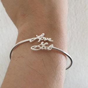 Bangle - Bracelet - Love God - Remembrance Symbol - 925 Silver - Handmade