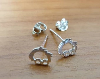 Bernie Sanders - Earstuds - Sterling Silver - Political - Presidential Election - President