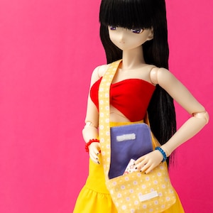 Doll Messenger Bag Sewing Pattern PDF — 1/3 Scale BJD Doll Purse