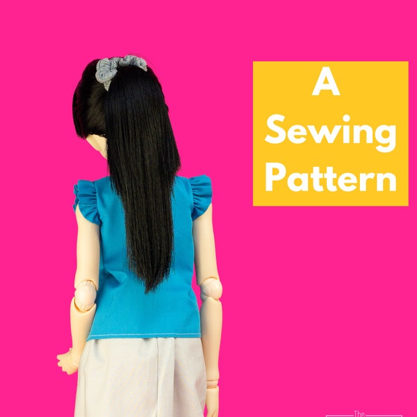 Scrunchie Sewing Pattern for Dolls, 1/3 Scale, Hair Accessory, Beginner Friendly, BJD, Tutorial, PDF, Fashion Doll, Digital Download