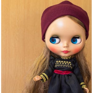 Blythe Doll Beanie Sewing Pattern PDF Easy Knit Hat for 1/6 Scale Dolls