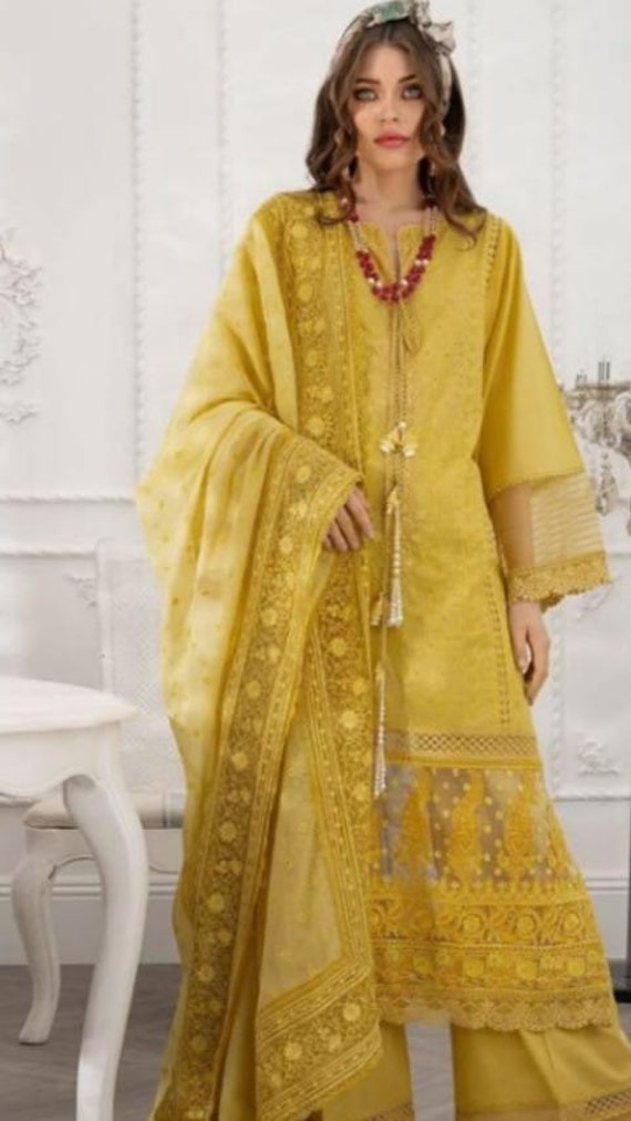 Embroidery Churidaar Cotton Suit With Dupatta @ 80% OFF Rs 711.00 Only FREE  Shipping + Extra Discount - Online Shopping, Buy Online Shopping Online, Embroidered  Suits, online Sabse Sasta in India -