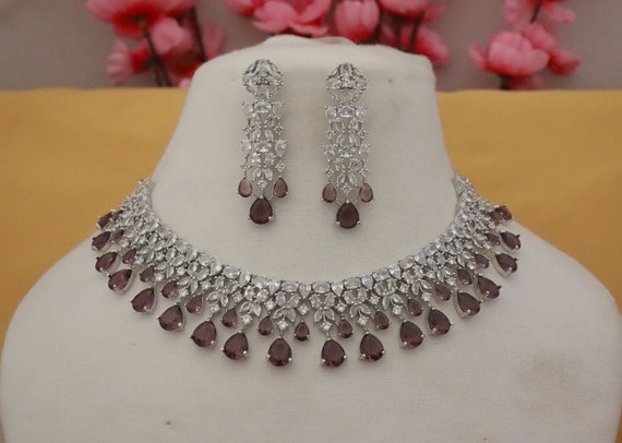 Favored - Amethyst Necklace and Earrings Set