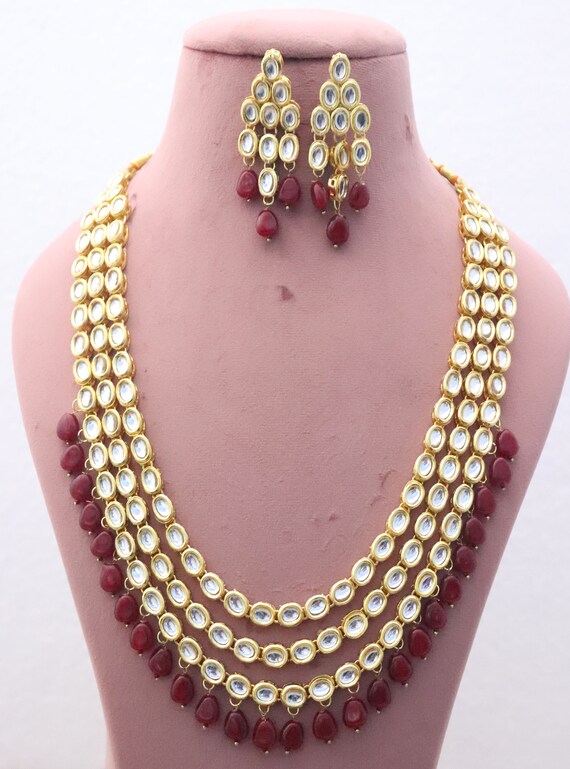 Meenakari long necklace sale