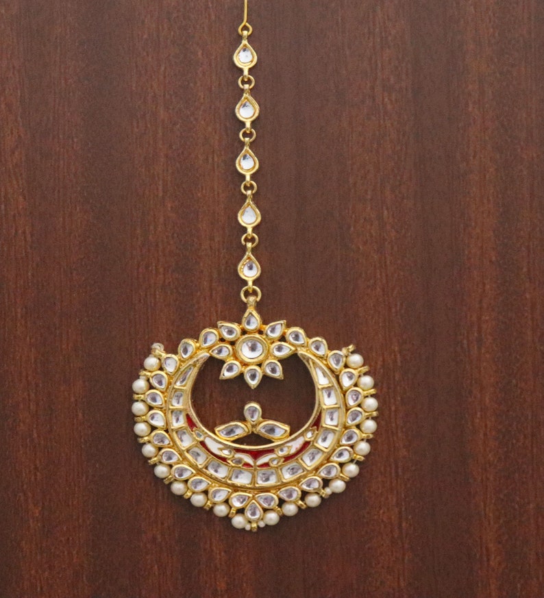 Kundan Tikka Head Jewelry Backside Beautiful Meenakari Indian Etsy