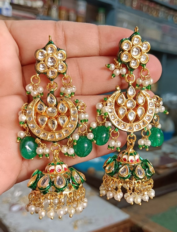 Earing Hanging Designer Bridal Wear Earring, Size: 90 Mm at Rs 1100/pair in  Mumbai
