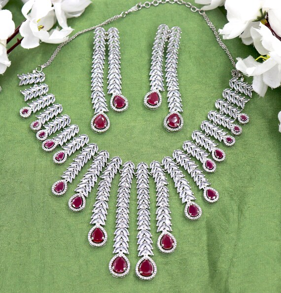 Cz ruby necklace deals