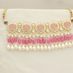 Premium Kundan Necklace Earrings Tikka, New Necklace Earrings Party Wear Set, Bridal Necklace Jewelry Set, Bridal Jhumka Earrings Set