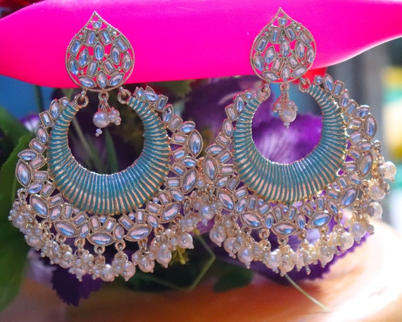 Chandbali Silk Thread Earrings |Saubhagyavati.in