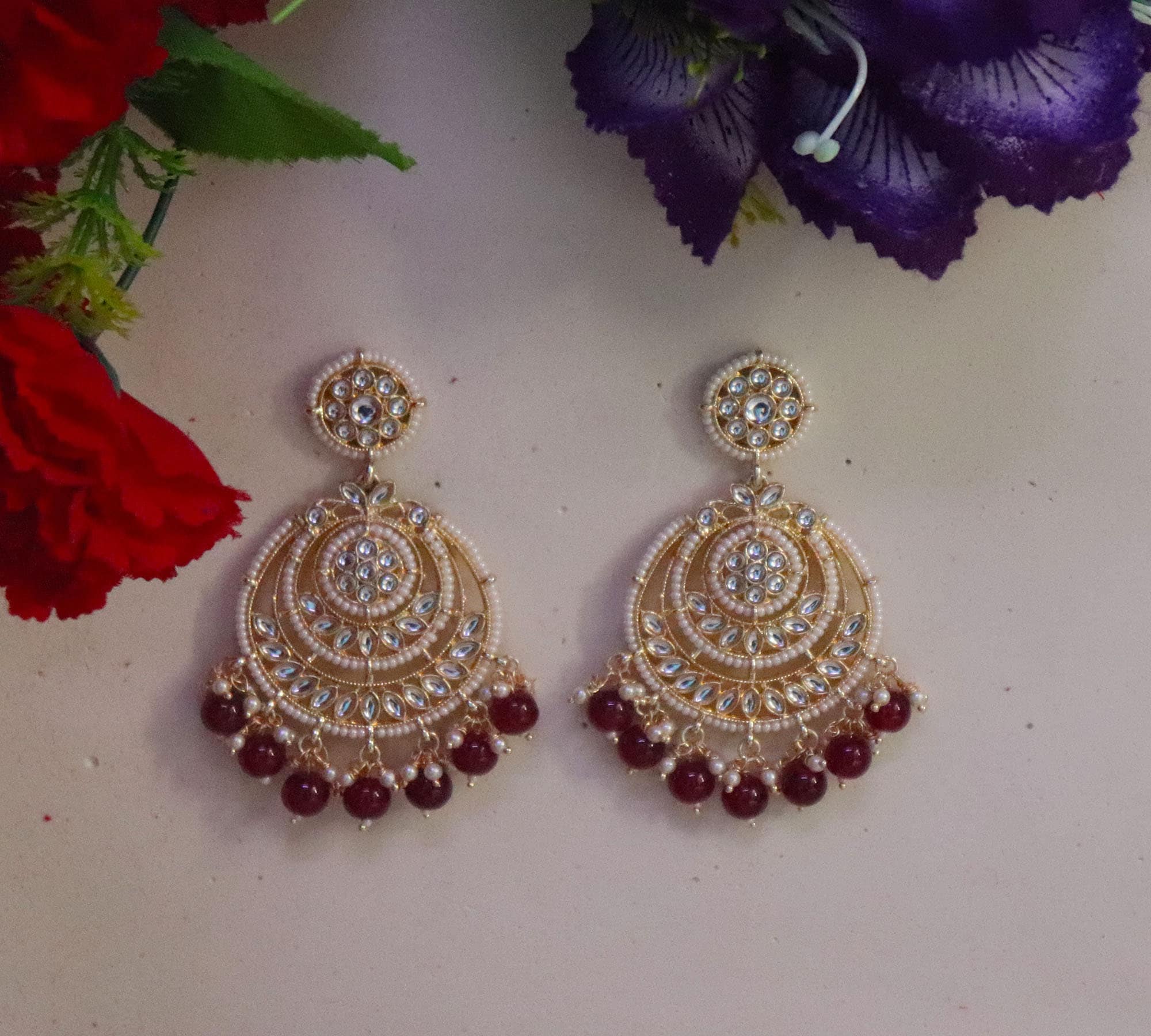 Beads jhumka sale