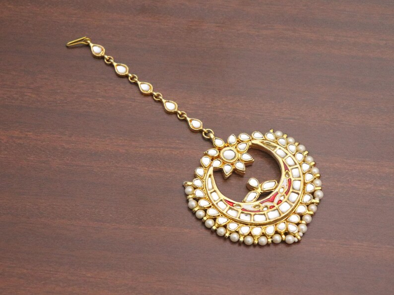 Kundan Tikka Head Jewelry Backside Beautiful Meenakari Indian Etsy